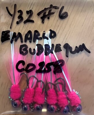 Hand Tied Hackle Tail Crappie Jigs Made in The USA 1/32 Oz #8