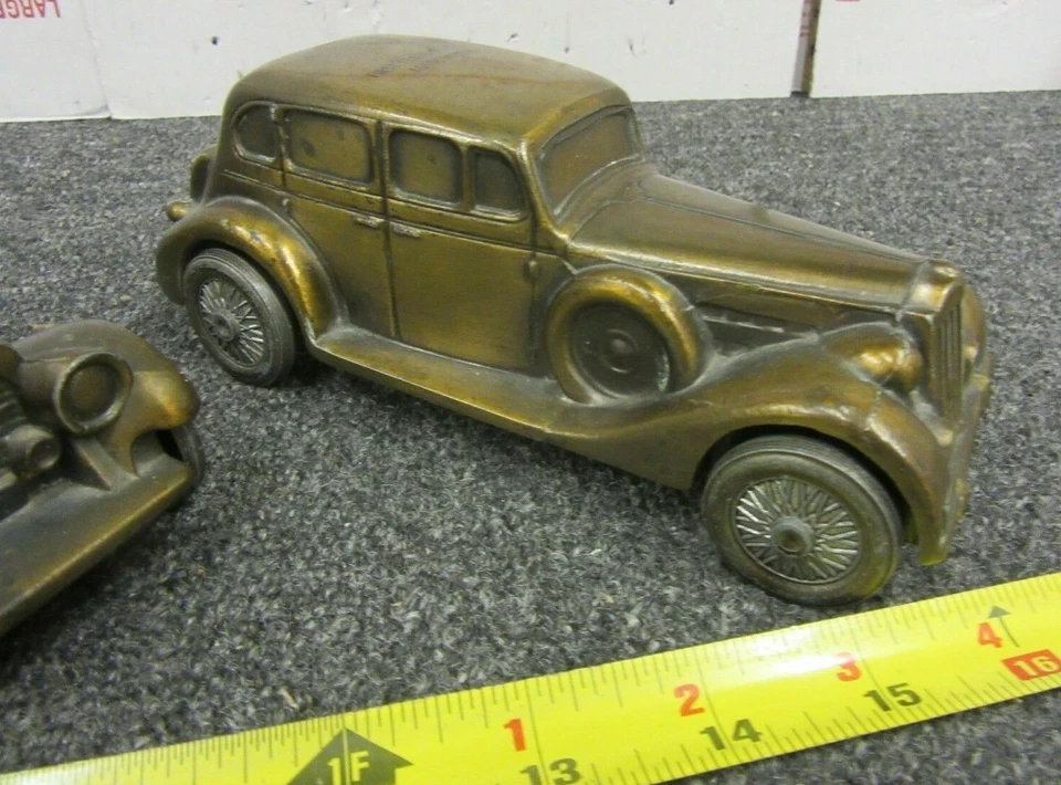 Lote 3 Cinturón Antiguo Banco Maíz y Primer Ahorro Estatal Bronce CarPackard Lincoln Foto 4 de 4