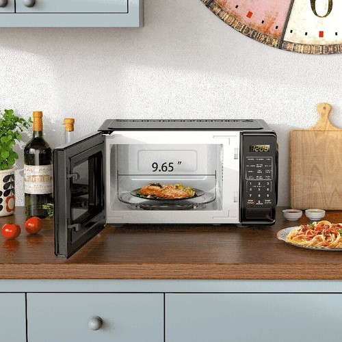 Compact Microwave Oven 700W Timer Defrost Child Lock 6 Quick Set Buttons New - Picture 3 of 12