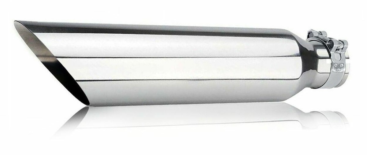 Universal Angle Cut Stainless Steel Truck Exhaust Tip 2.5