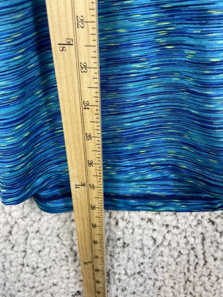 Top mujer manga larga cuello en V azul y amarillo talla 1XL Foto 2 de 4