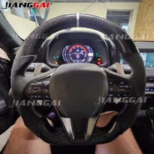 Volante in vera fibra di carbonio in pelle nera adatto a Lexus LC500 LC500h 2016-2025