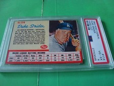 1962 Post Cereal #114 DUKE SNIDER  HC  psa 4  Los Angeles DODGERS  (046