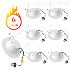 6 Inch LED Recessed Lighting Retrofit with Night Light, 2700K-5000K Selectable