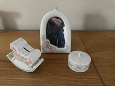 Vintage Lynn Hollyn  s Toyland 4 Piece Porcelain Nursery Gift Set