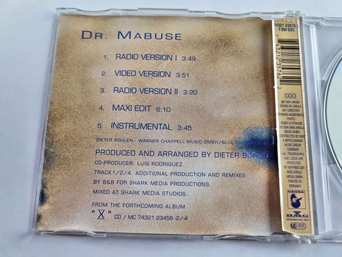 Blue System/ Dieter Bohlen - Dr. Mabuse CD Maxi Germany - Picture 2 of 7