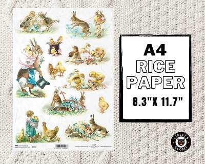 Retro Easter #1 | A4 Rice Paper | ITD Collection | Decoupage Paper ...