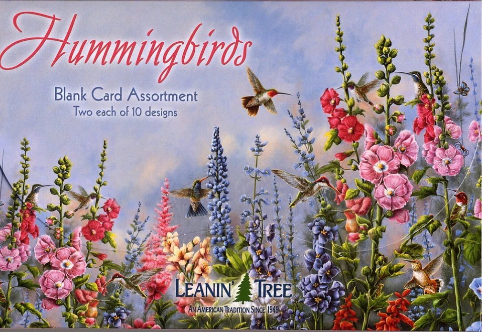 LEANIN TREE Hummingbirds CARD ASSORTMENT #90633~10 Designs 2 Each~Blank Inside~ - Image 3 of 3