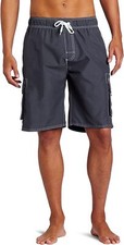 KANU SURF MEN'S BARRACUDA CHARCOAL SWIM TRUNKS/SHORTS ASST SIZES NEW 7064