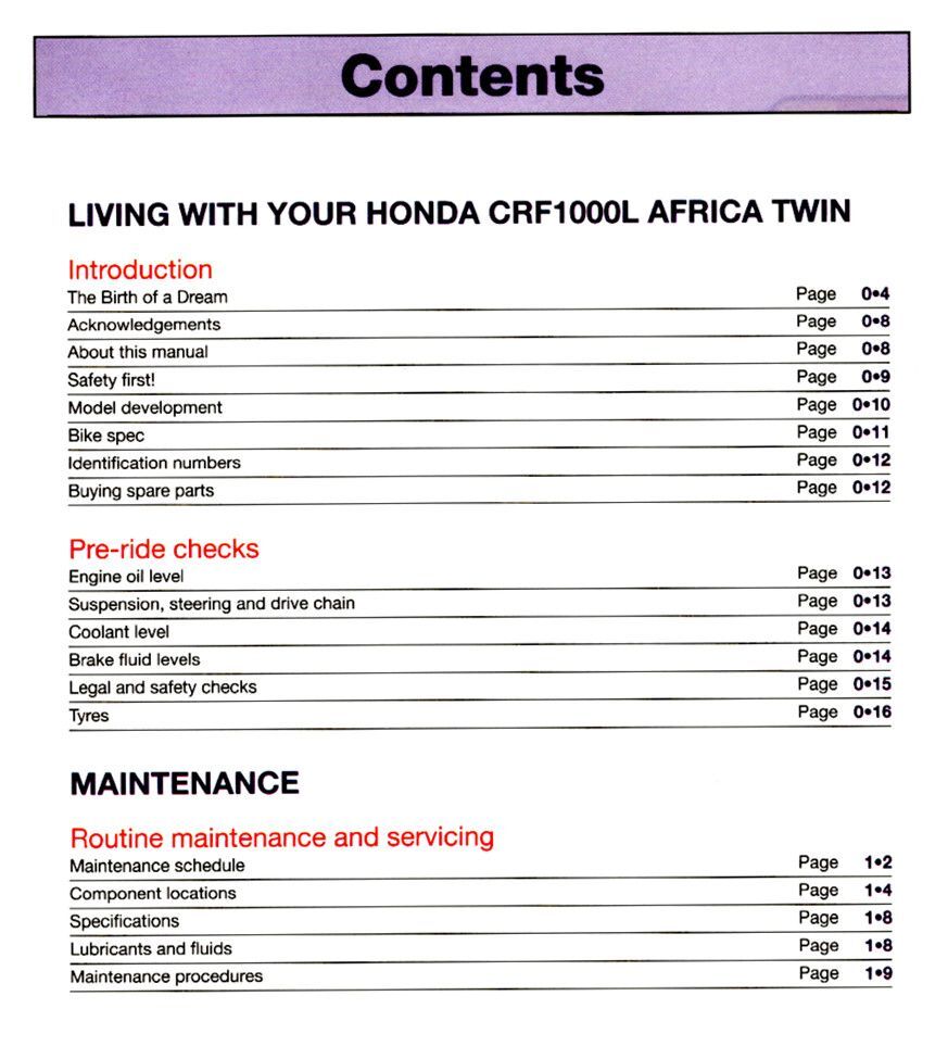 Thumbnail - Honda Africa Twin (2016-2019) Repair Manual Haynes