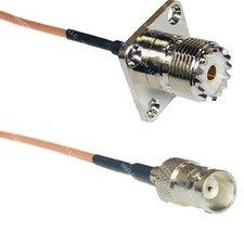 RG316 UHF Female Flange to BNC FEMALE RF Cable Rapid-SHIP LOT