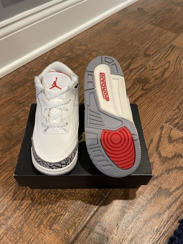 Size 10C (TD) - Nike Air Jordan 3 Retro White Cement Reimagined - Picture 5 of 6