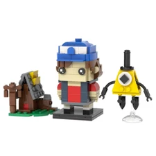 MOC Lego: Gravity Falls Dipper Pines and Bill Cipher Brickheadz Style