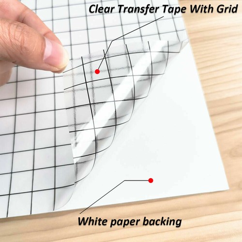 Transfer Tape with Black Grid Line High Viscosity Transfer Film for Cut Vinyl - Picture 2 of 8