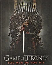 Game of Thrones New Series Print Ad 8x11" You Win or You Die HBO Man Cave