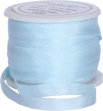 Threadart 100% Pure Silk Ribbon - 2mm Pale Blue - No. 600 - 10M (11 Yards)
