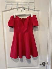 Guess red off shoulder fit and flare dress sz 4