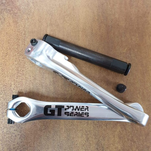 GT Power Series Re-Issue Alloy Cranks Polished 175mm Old School Retro BMX Burner - Picture 4 of 6