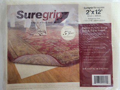 Sure Grip Non Slip Rug Pad fits 2' x 12' Keeps Rugs In Place Prevents Scratches