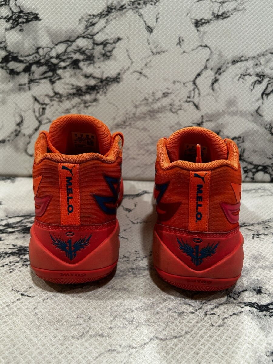 Puma Melo MB.02 Supernova Fiery Coal Orange Kids Size 6 Puma Melo MB.02 Supernova Fiery Coal Orange Kids Size 6