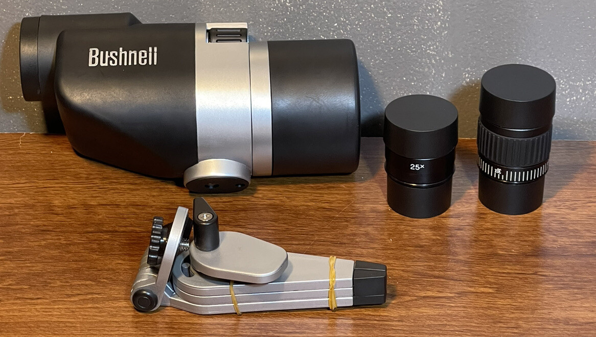 BUSHNELL SPACEMASTER 50mm 2" SPOTTING SCOPE 1545x & 25x LENSES 787347