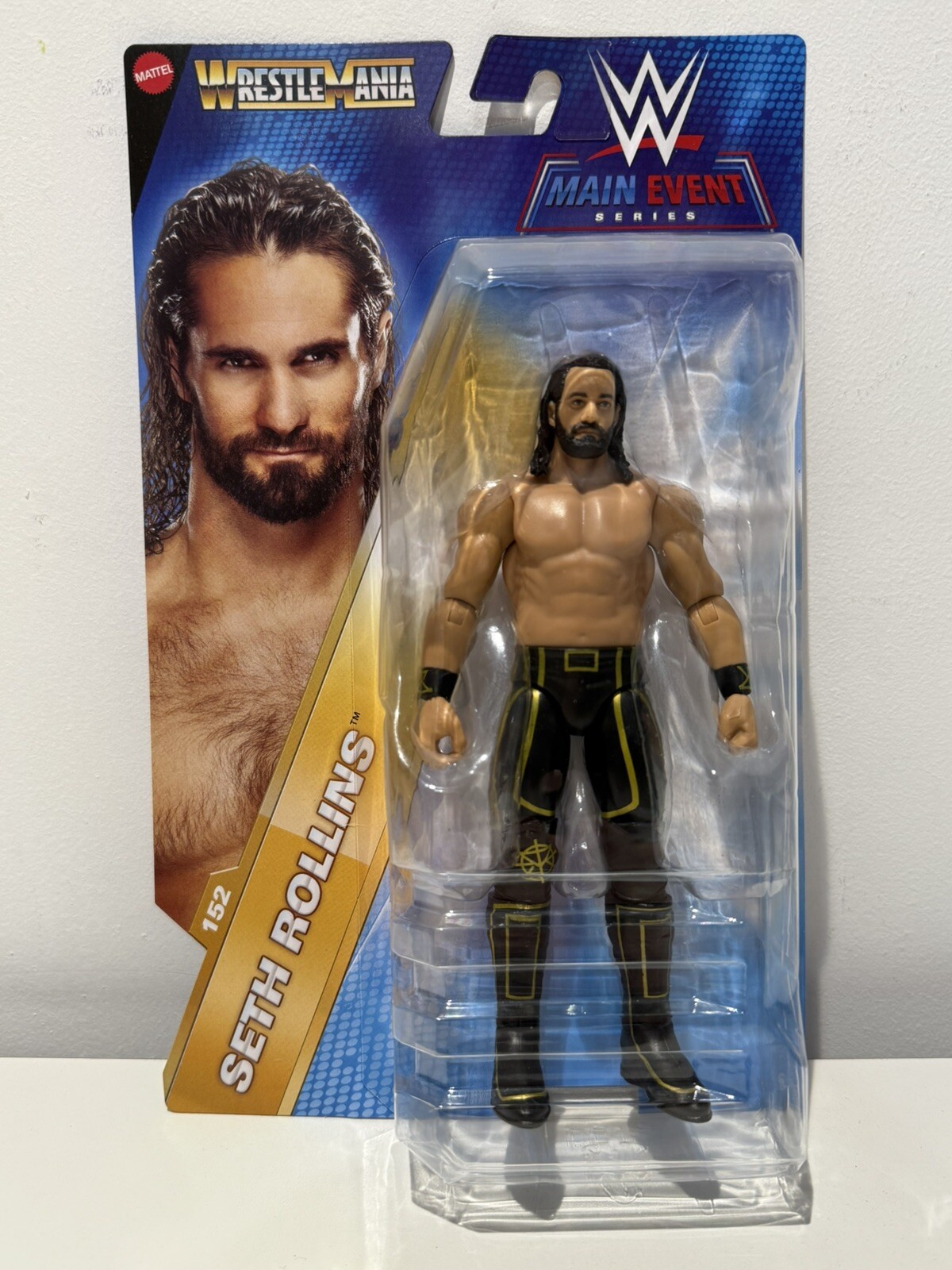 WWE Seth Rollins Action Figure Mattel Main Event WrestleMania Carded