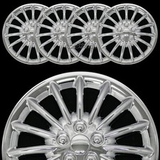 16 Set Of 4 Chrome Wheel Covers Snap On Full Hub Caps Fit R16 Tire Steel Rim