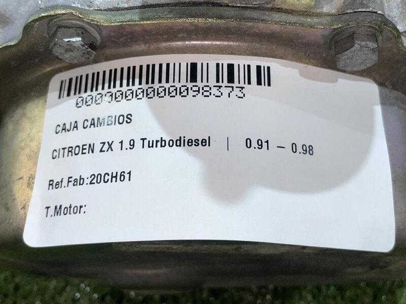 ケン 20CH61 getriebe ft für CITROEN ZX 1.9 TURBODIESEL 1991 98373