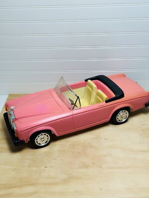 Vintage 1980 s Barbie Pink Rolls Royce Convertible Toy Car by Zima 20  Long
