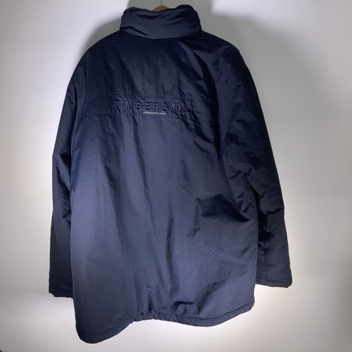 Timberland Jacket Authentic Gear Navy Blue Size XL 100% Polyester Coat C.W.F - Picture 4 of 20