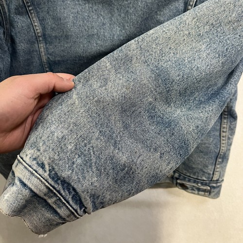 Vintage Levi's San Francisco Denim Sherpa Lined Jean Jacket USA Made Size 42 R - Picture 24 of 24