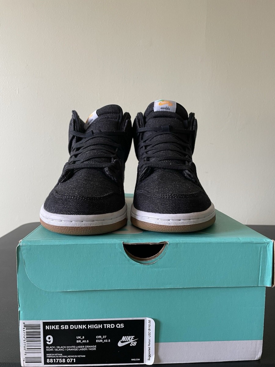 Nike SB Dunk High TRD QS Momofuku Black White Laser Orange Nike SB Dunk High TRD QS Momofuku Black White Laser Orange