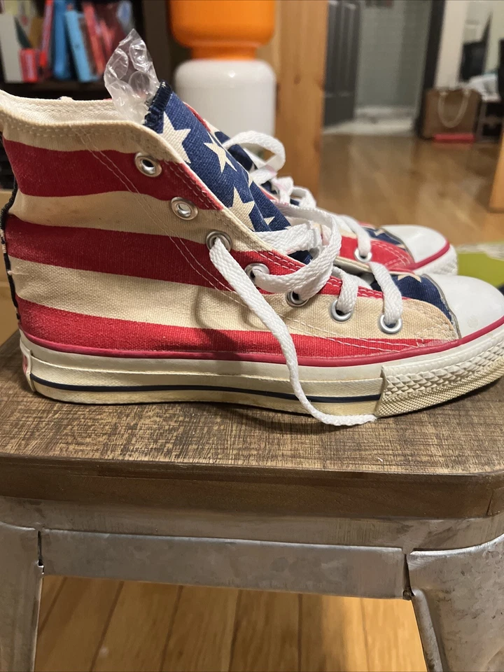 De colección Hi-Top Converse Blanco Chuck Taylor All Stars Talla 3 ¡Hecho en EE. UU.! Foto 3 de 4