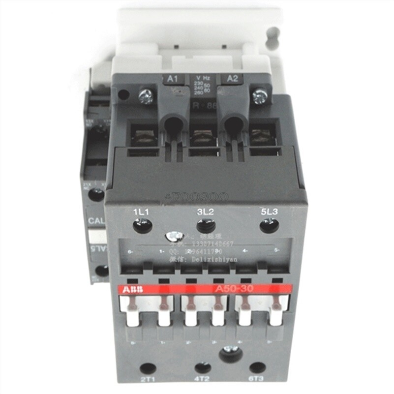ABB   A50 30 11 80   Contactor,NEMA,3 Pole,54A,230 240VAC@60Hz,220