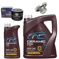 MotoröL Filter Set Mannol 10W-40 6 Liter + Schraube FüR Opel Astra G 2.0 OPC T98