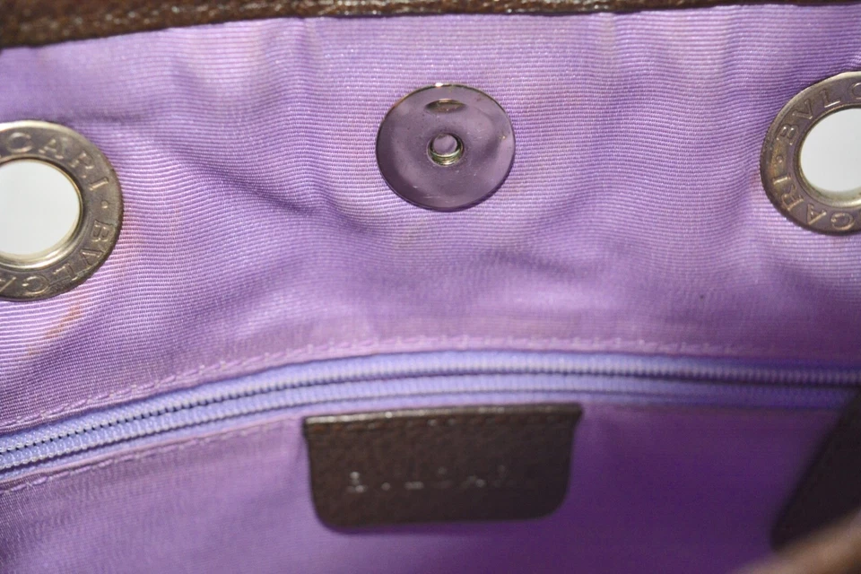 Auténtico Bolso de Mano Bolso de Mano Bvlgari Logo Mania Pequeño de Lona Foto 4 de 4