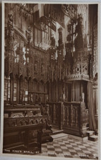 UK St. George's Chapel Windsor King's Stall Tuck's Real Photograph RPPC Postcard