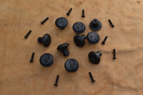 Vintage Cast Iron Knob Moon Face shape Drawer handle cupboard knobs 10 pcs - Picture 5 of 7