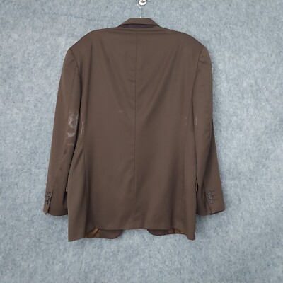 Vintage Christian Dior Blazer 42R Brown Wool 3 Logo Button Suit