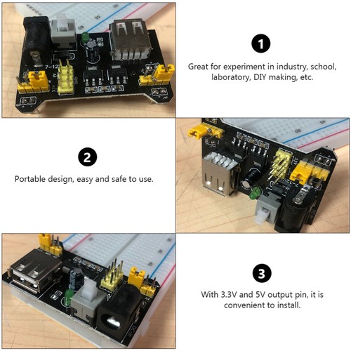 6 PCS Modulo Di Potenza Alimentazione Della Breadboard Forniture Per - Afbeelding 6 van 12