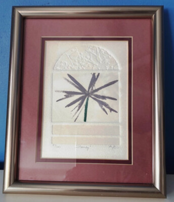 MUSEUM MOUNTED MAMIE JOE ''RAYBURN'' L/E SIGNED TITLED #'D MIXED MEDIA ART-EUC