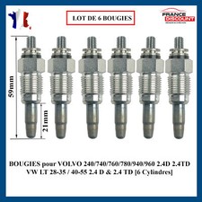 6 Glühkerzen Volvo 240 740 760 940 960 2,4L 2,4 D Td Turbo Diesel