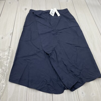 Nordstrom Vince Midi Deep Blue Wrap Skirt Size