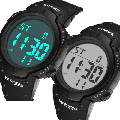 Men's Digital Sports LED Watch Large Face Waterproof Military Wrist Watches  US
