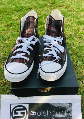 plaid and brown converse