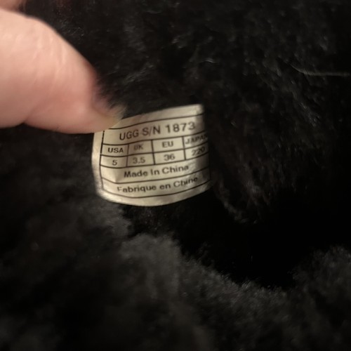 UGG Classic Tall Black Bailey Button Triplet 1873 W/Blk Snow Boots 5 36 - Picture 9 of 9