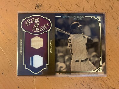 2005 Donruss Timber and Threads Combo #34 Sammy Sosa Bat-Jsy