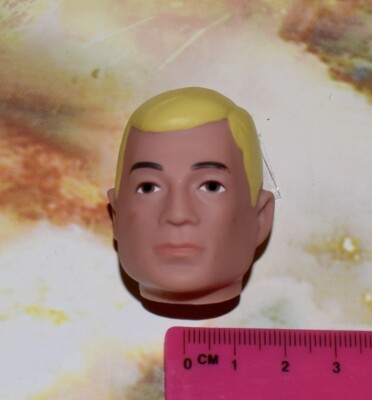 Vintage Action Man 40. Ersatzkopf bemalt blonde Haare