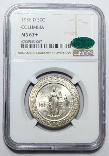 1936 D NGC MS-67+ CAC COLUMBIA - Picture 1 of 2
