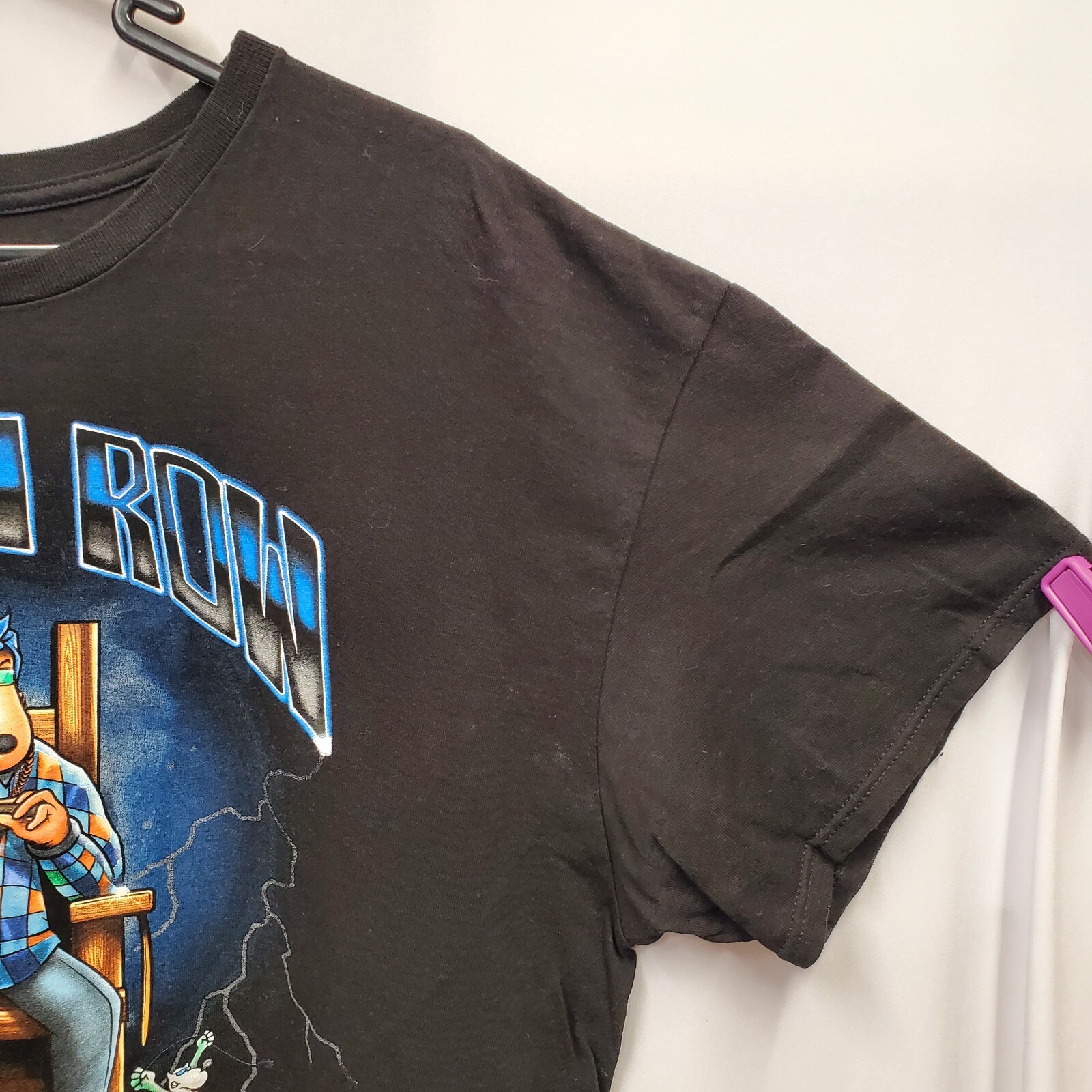 FILA T shirt Death Row Records Snoop Dogg nera per adulti taglia XL 23"x27"